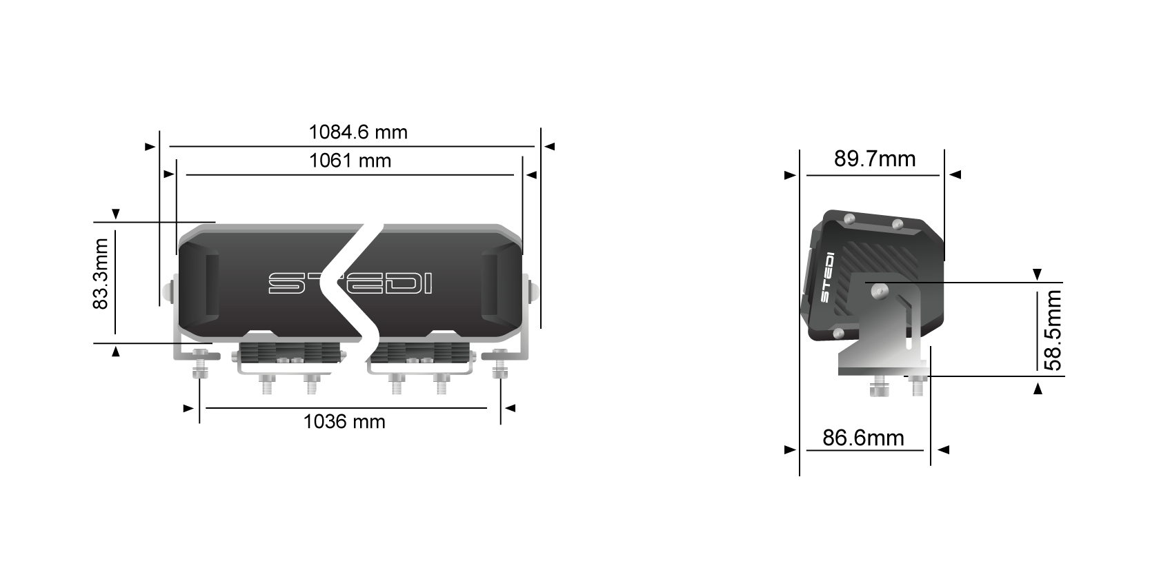 STEDI Sport Plus Double Row 42 inch 80 LED Light Bar